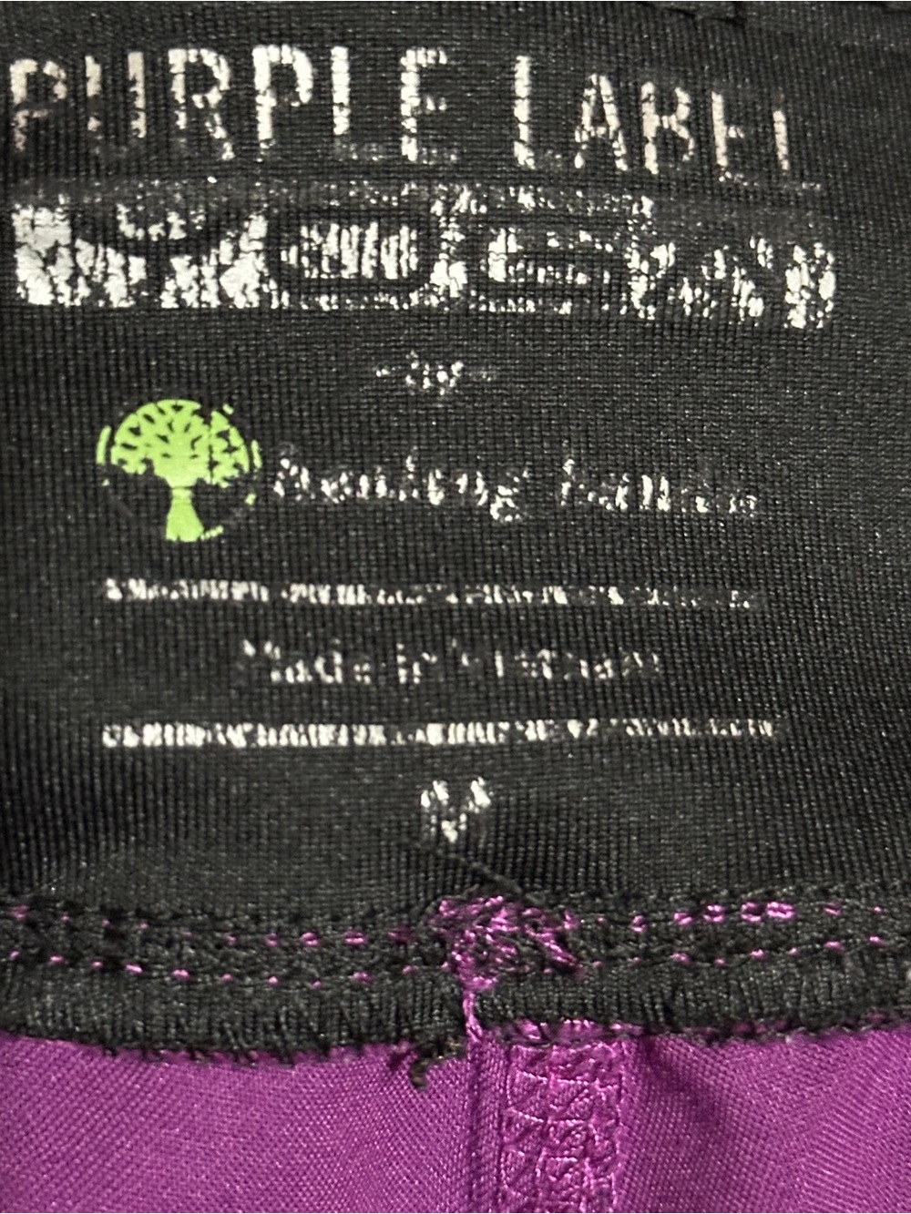 Purple Label by Healing Hands Women's Purple Medium Scrub Top & Bottoms - Picture 7 of 8
